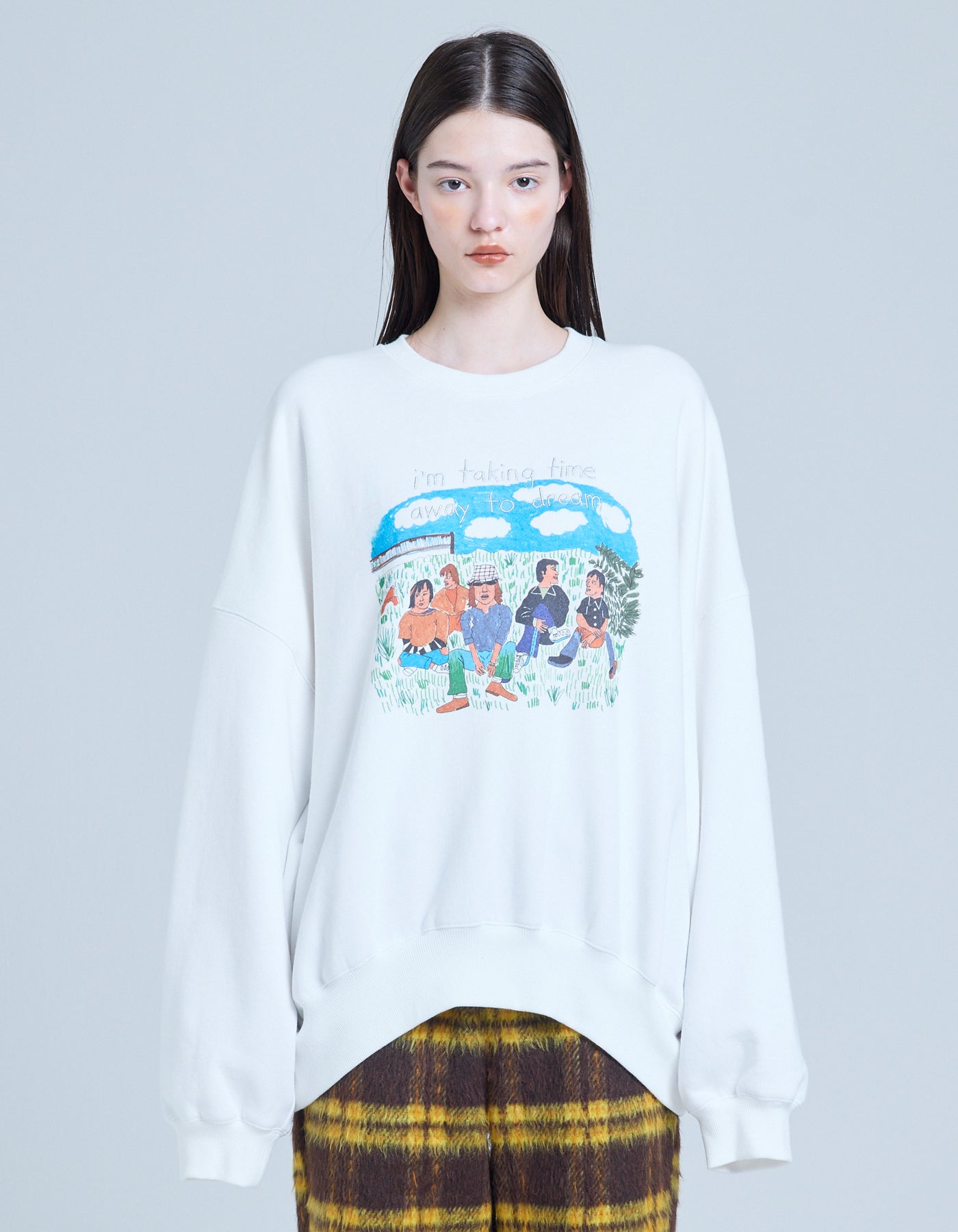 sandw1tch shop x little sunny bite pop band sweat top / WHITE