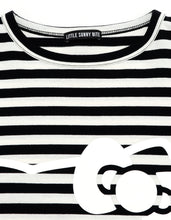 画像をギャラリービューアに読み込む, HELLO KITTY x little sunny bite stripe long tee / BLACK BD