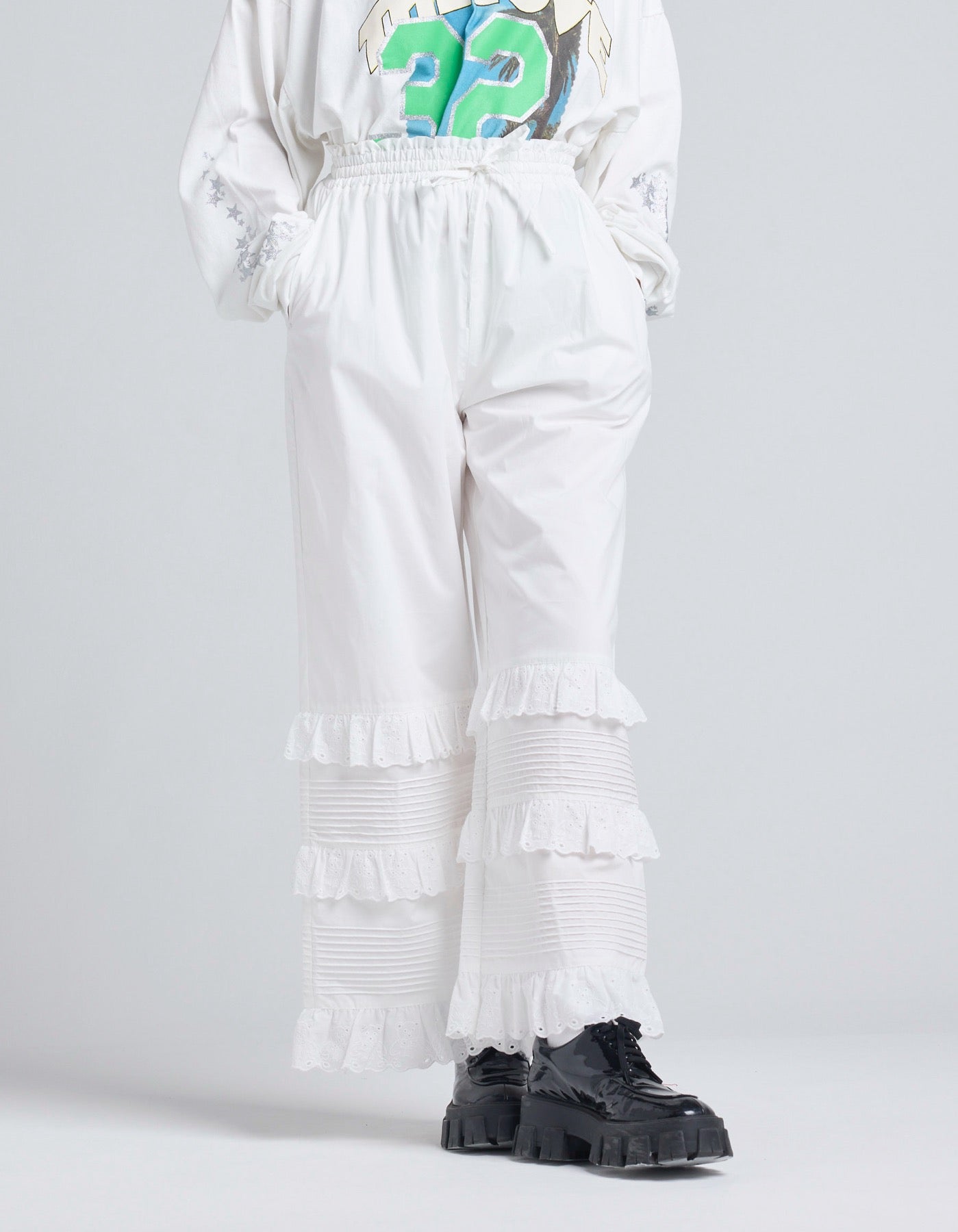 パンツ little sunny bite bear lace pants WHITE BOTTOMS – little sunny bite web store