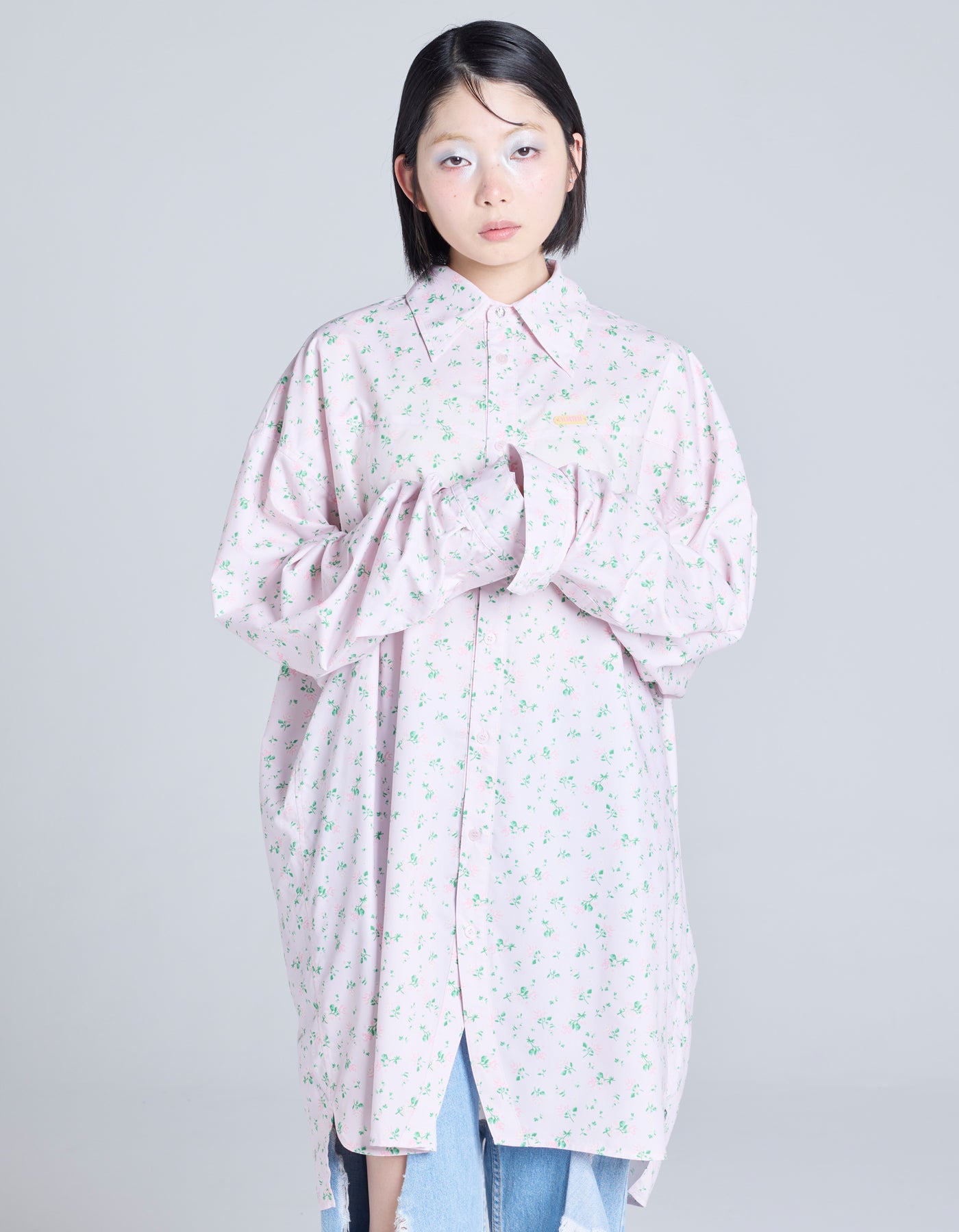 little sunny bite (リトルサニーバイト)floral shirts / WHITE