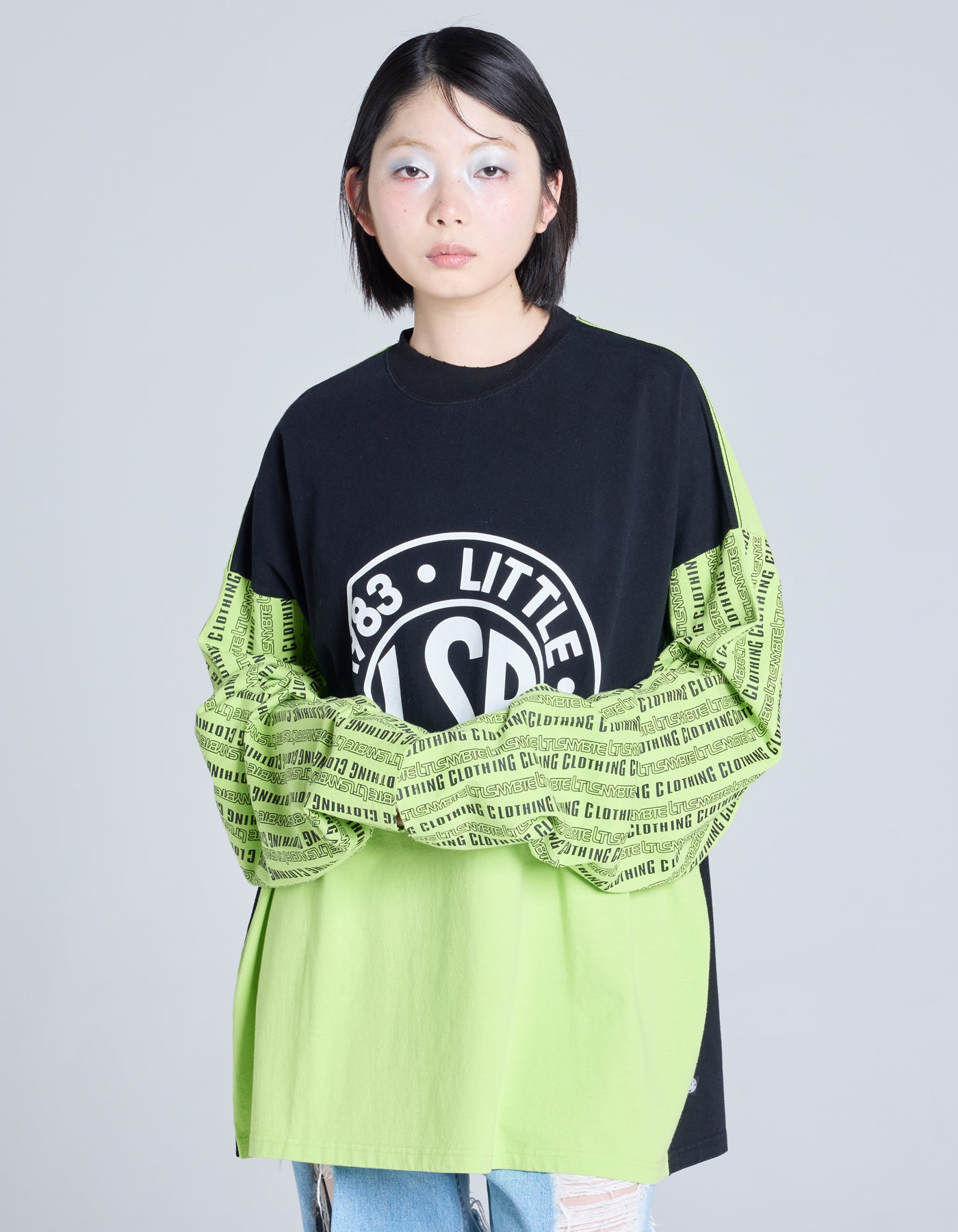 little sunny bite (リトルサニーバイト)LSB logo long tee / BLACK