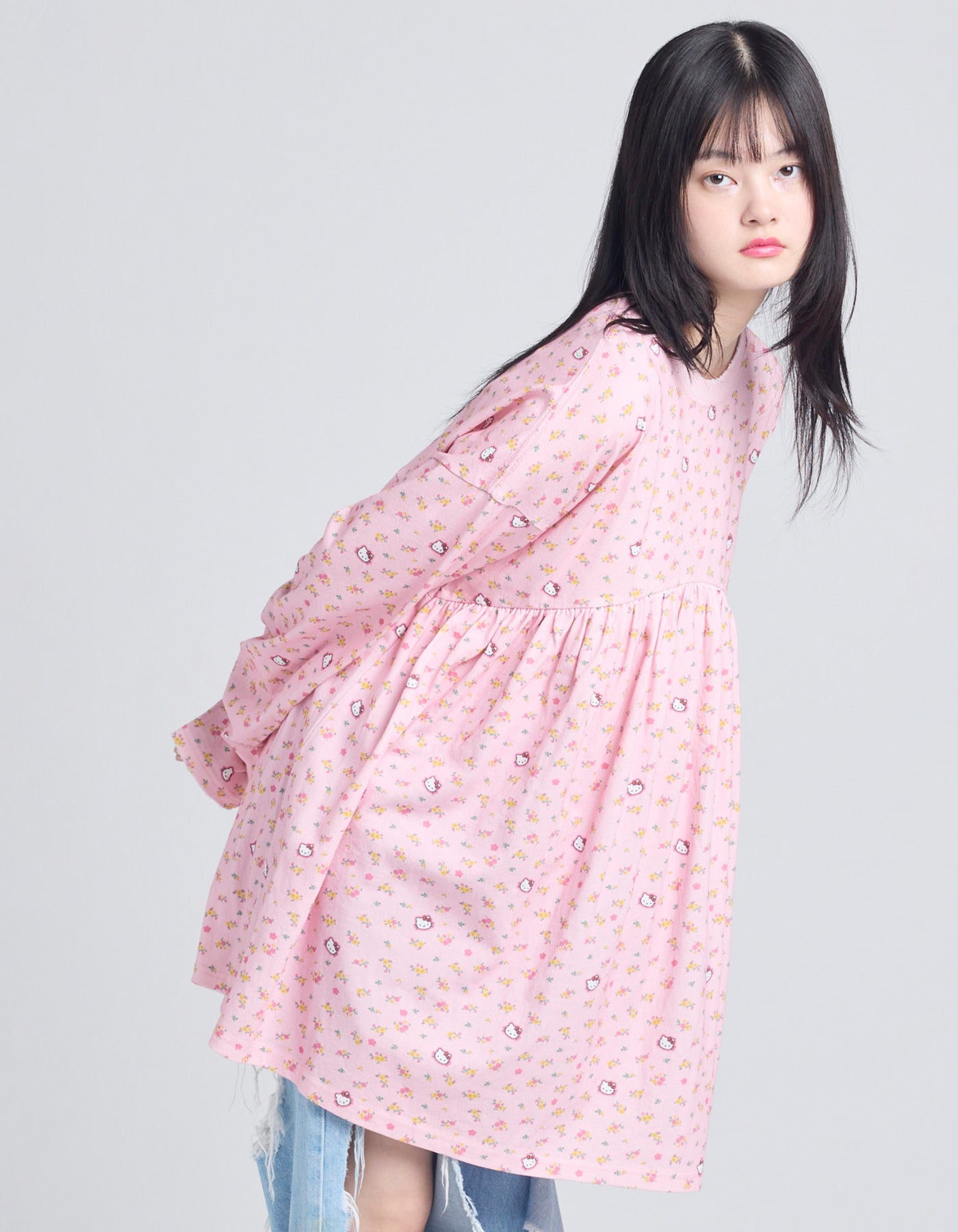 HELLO KITTY x little sunny bite long dress / PINK