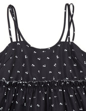 画像をギャラリービューアに読み込む, cherry long dress / BLACK