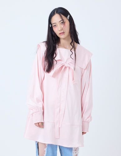 satin sailor dress / PINK