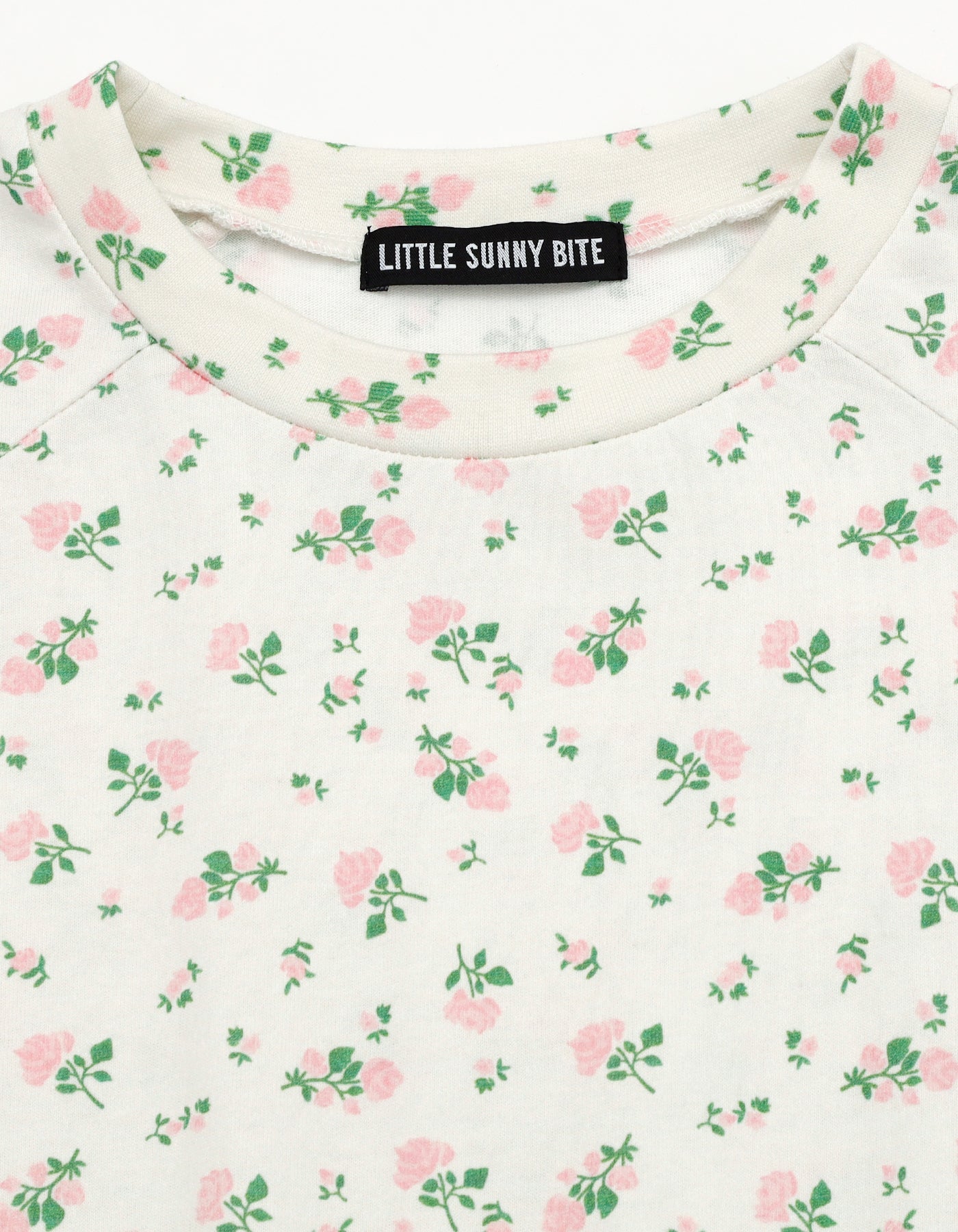 floral bomber mini dress tee / WHITE