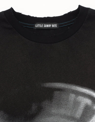 logo big tee / BLACK