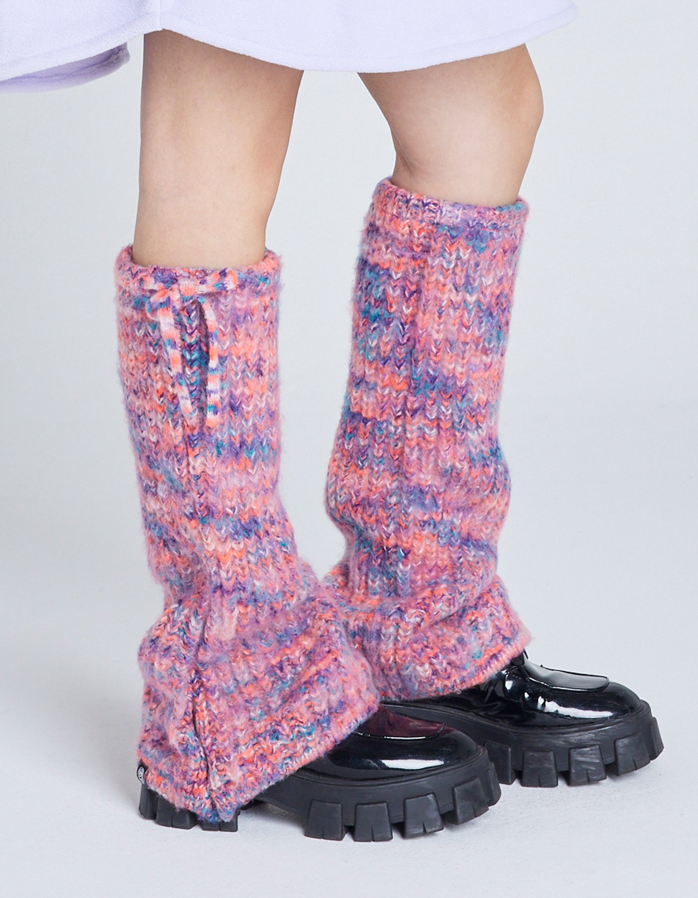 gradation knit leg warmer / PINK