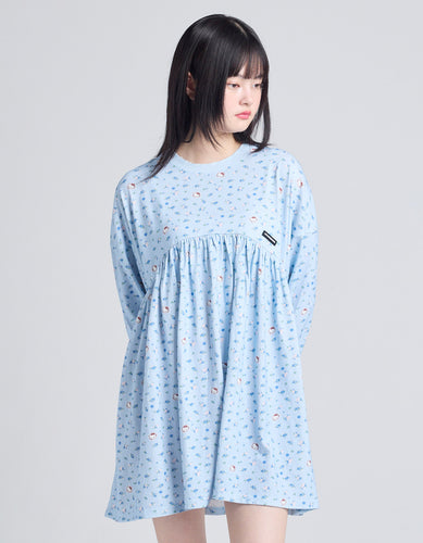 HELLO KITTY x little sunny bite long dress / BLUE