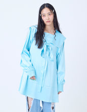 画像をギャラリービューアに読み込む, satin sailor dress / BLUE