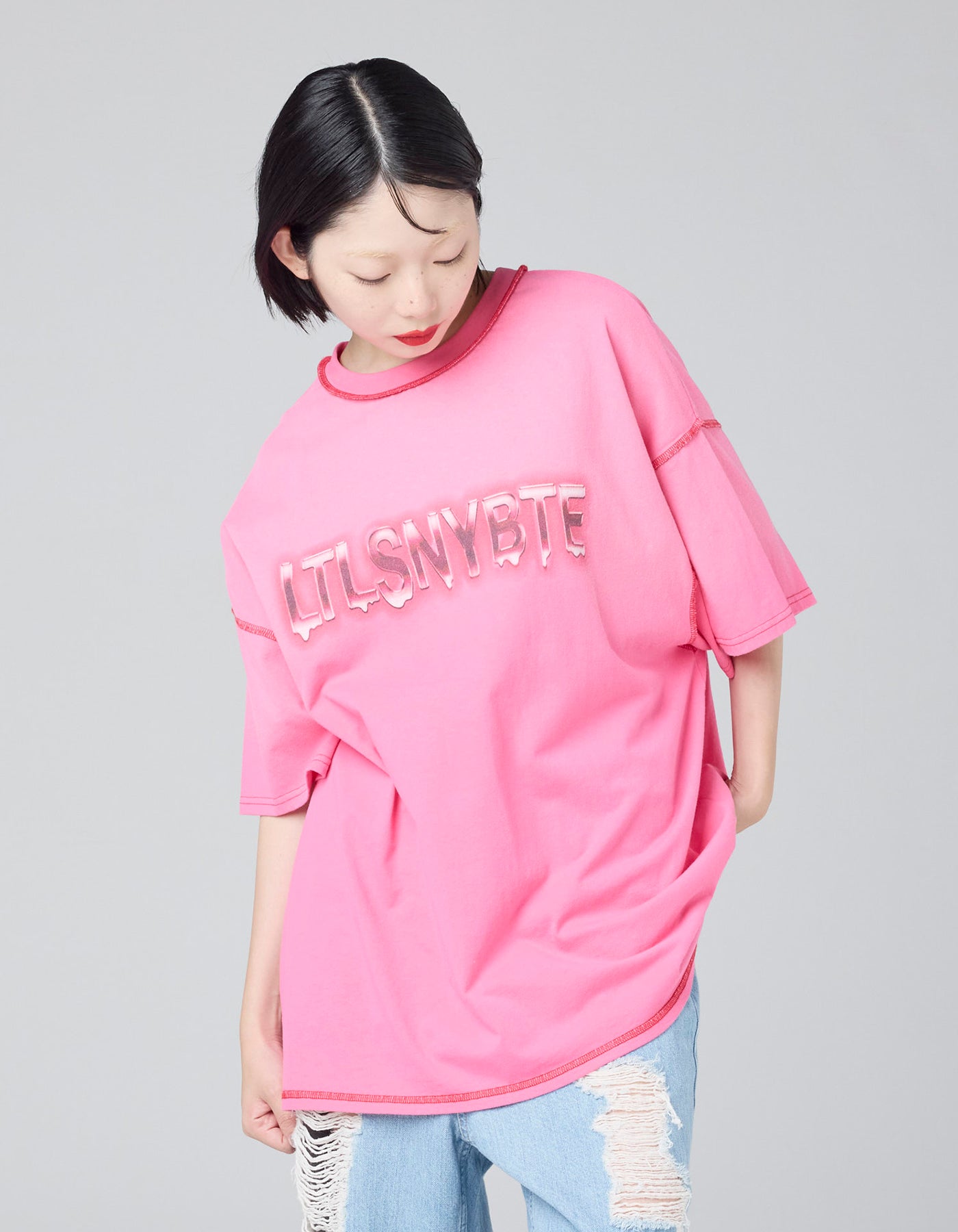 little sunny bite (リトルサニーバイト)logo big tee / PINK – little