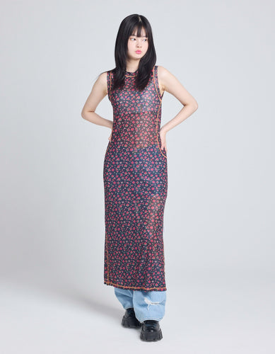 rose tull long tank / BLACK