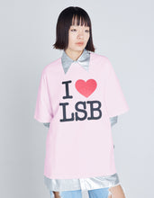 画像をギャラリービューアに読み込む, I love LSB big tee / PINK