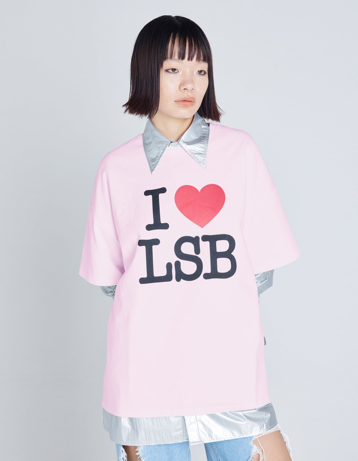 I love LSB big tee / PINK