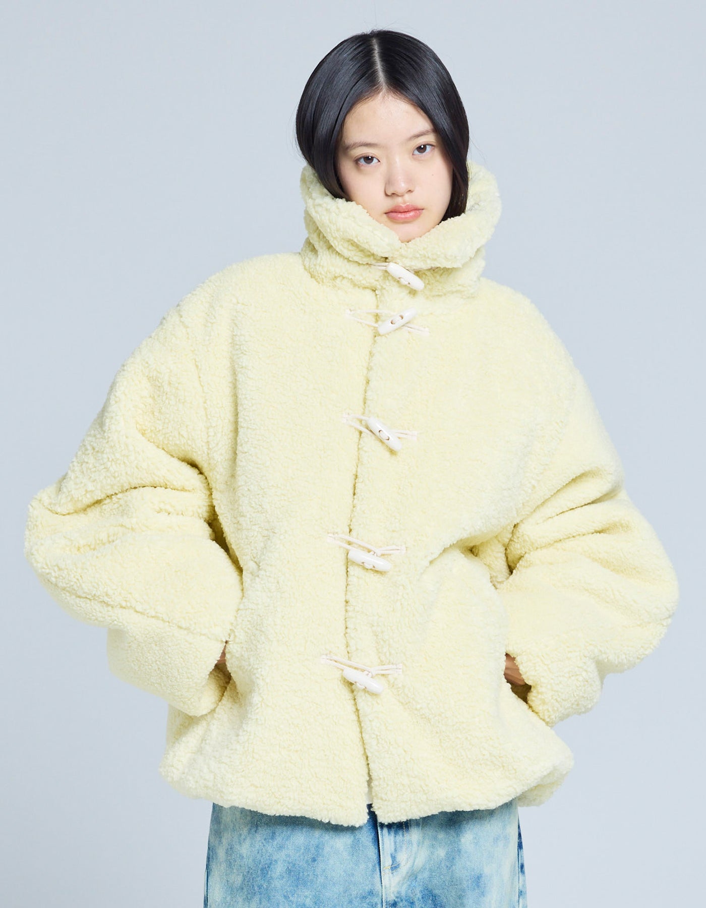 little sunny bite (リトルサニーバイト)boa bomber jacket / YELLOW