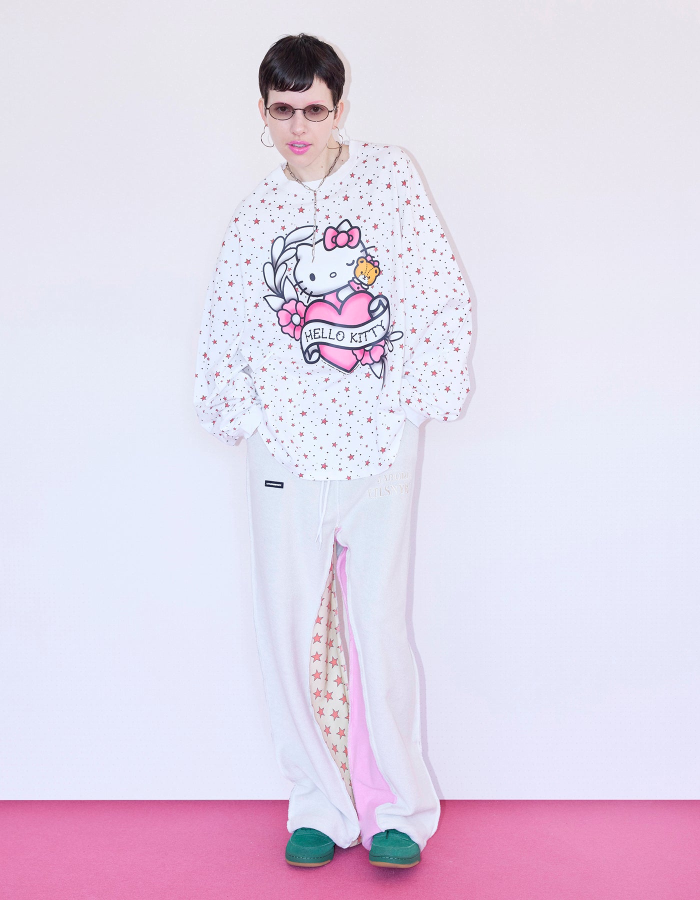 HELLO KITTY x little sunny bite スウェット B.I.D. トレーナー スウェット 「HELLO KITTY x little sunny bite