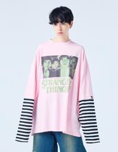 画像をギャラリービューアに読み込む, 【PRE-ORDER】stranger things x little sunny bite graphic fake layered long tee / PINK