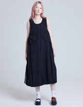 画像をギャラリービューアに読み込む, nylon heartful long dress / BLACK