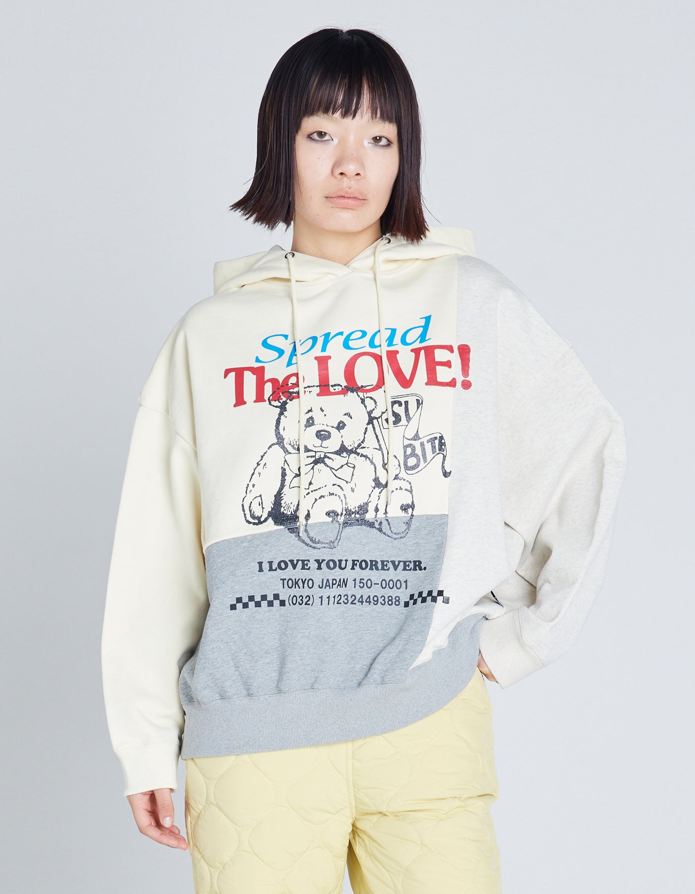 love bear hoodie / WHITE