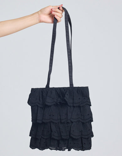 bear lace bag / BLACK