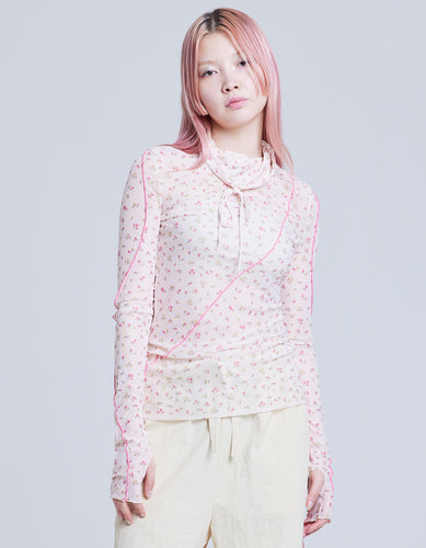 rose tulle top / PINK