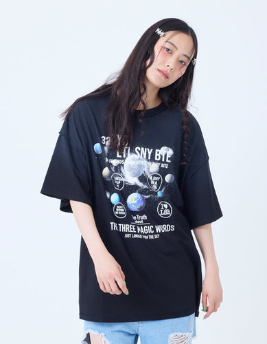cosmic big tee / BLACK