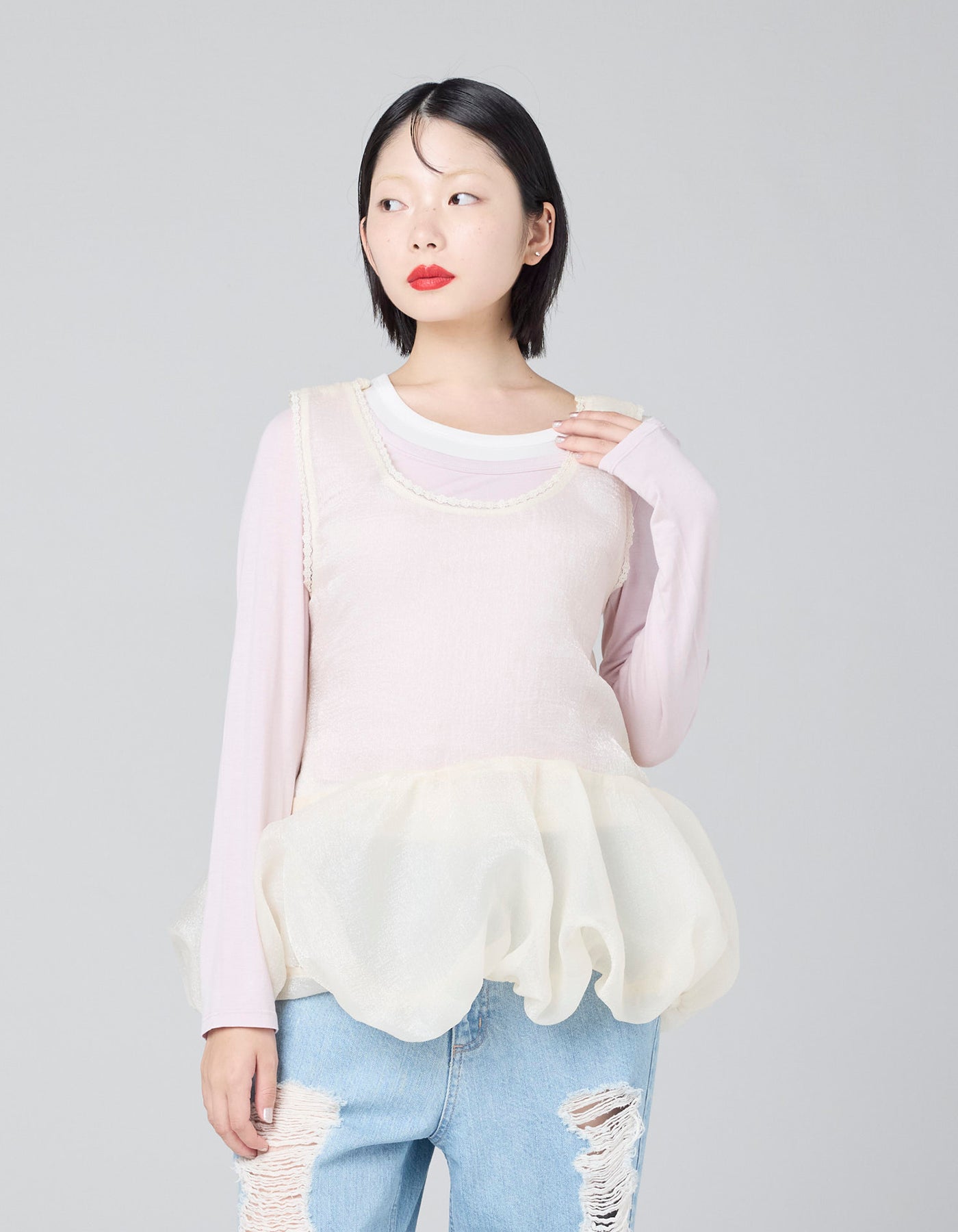 little sunny bite (リトルサニーバイト)mid dress / WHITE – little