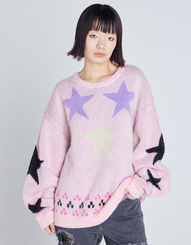 star knit top / PINK