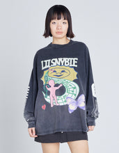 画像をギャラリービューアに読み込む, graphic gradation long tee / BLACK