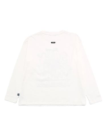 graphic pocket long tee / WHITE