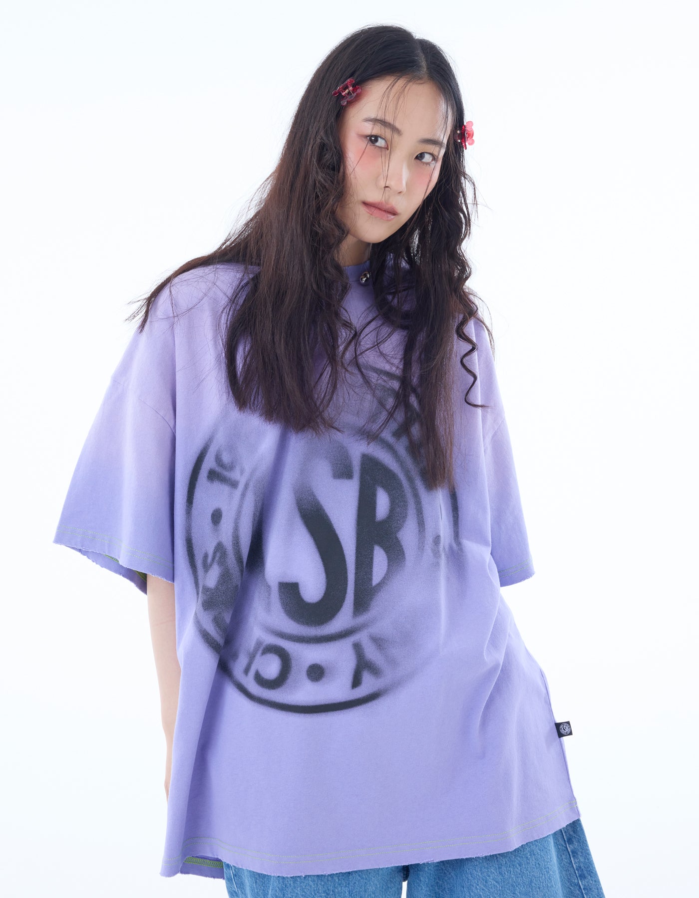 logo big tee / PURPLE