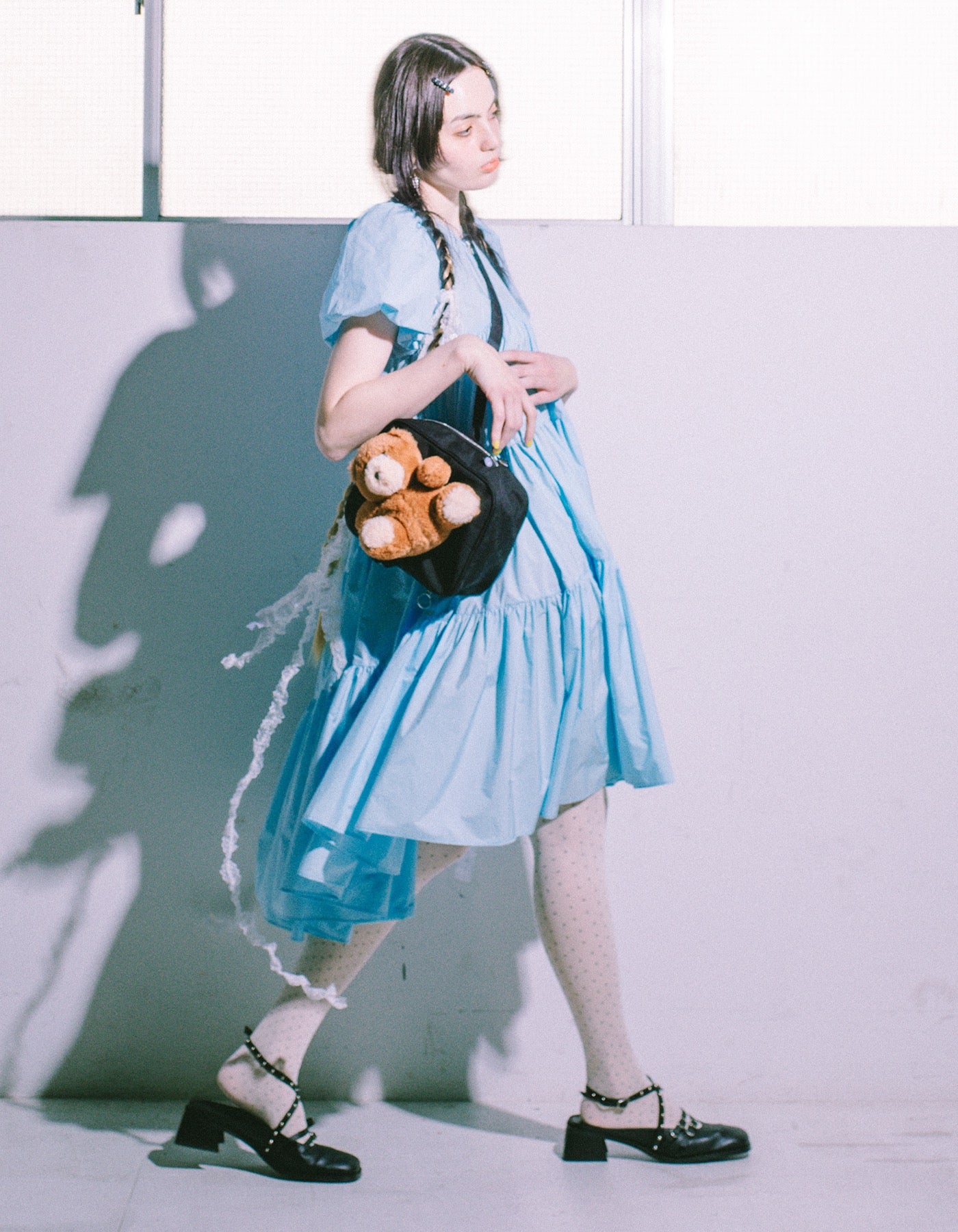 little sunny bite (リトルサニーバイト)mid dress / BLUE – little