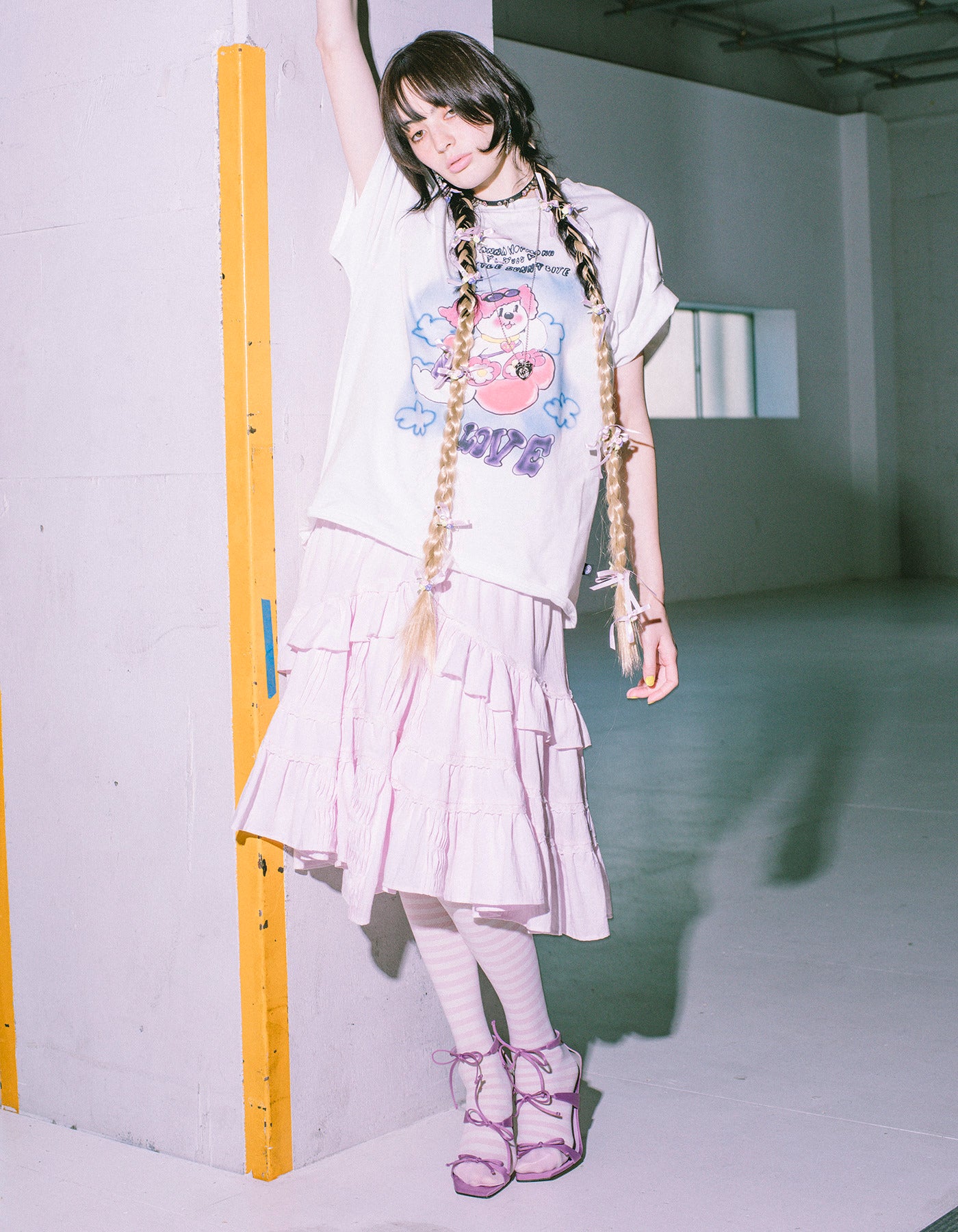 little sunny bite (リトルサニーバイト)frill skirt / PINK – little