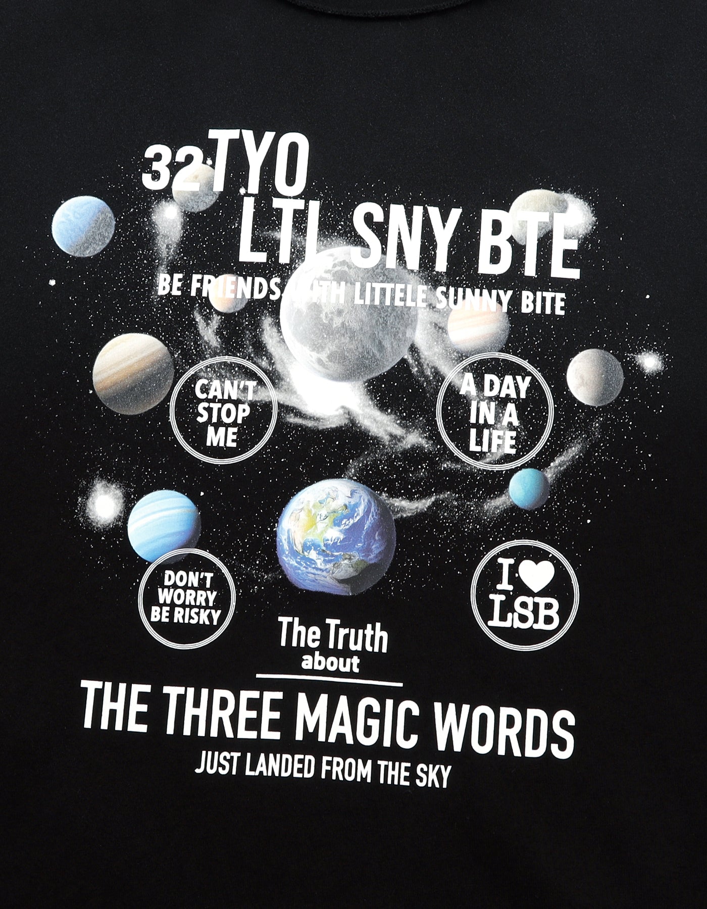 cosmic big tee / BLACK