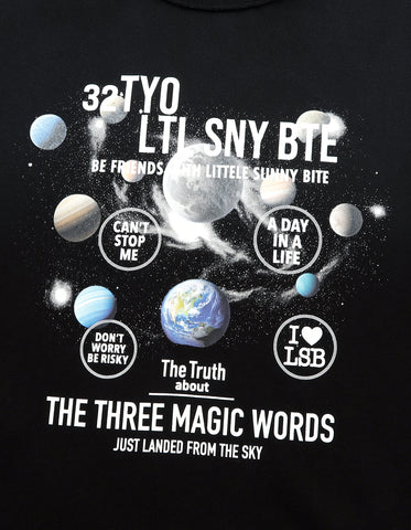 cosmic big tee / BLACK