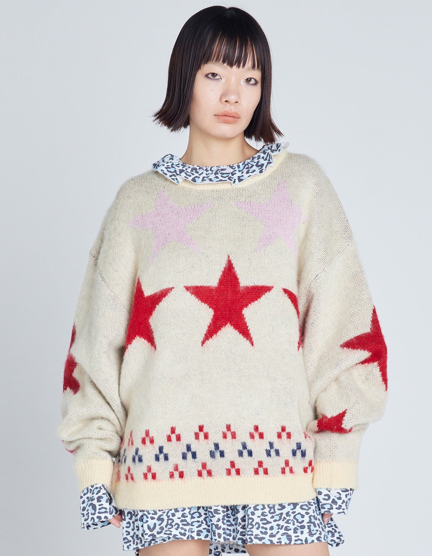 star knit top / WHITE