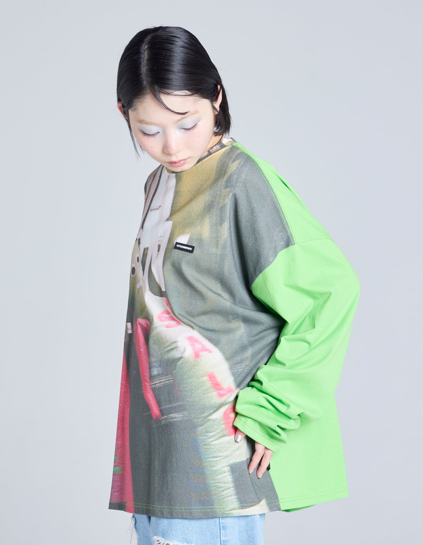 photo long tee / GREEN
