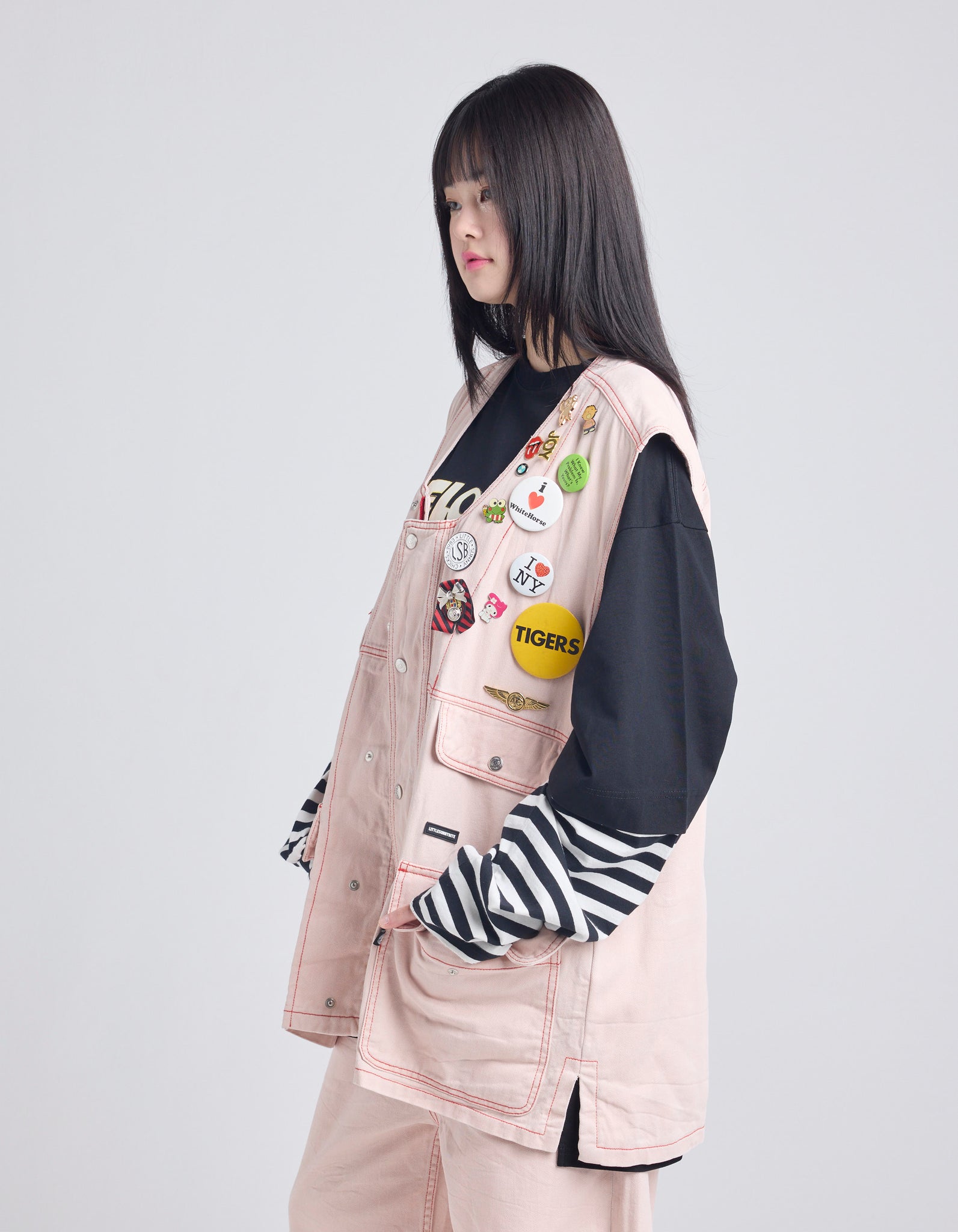 twill vest / PINK