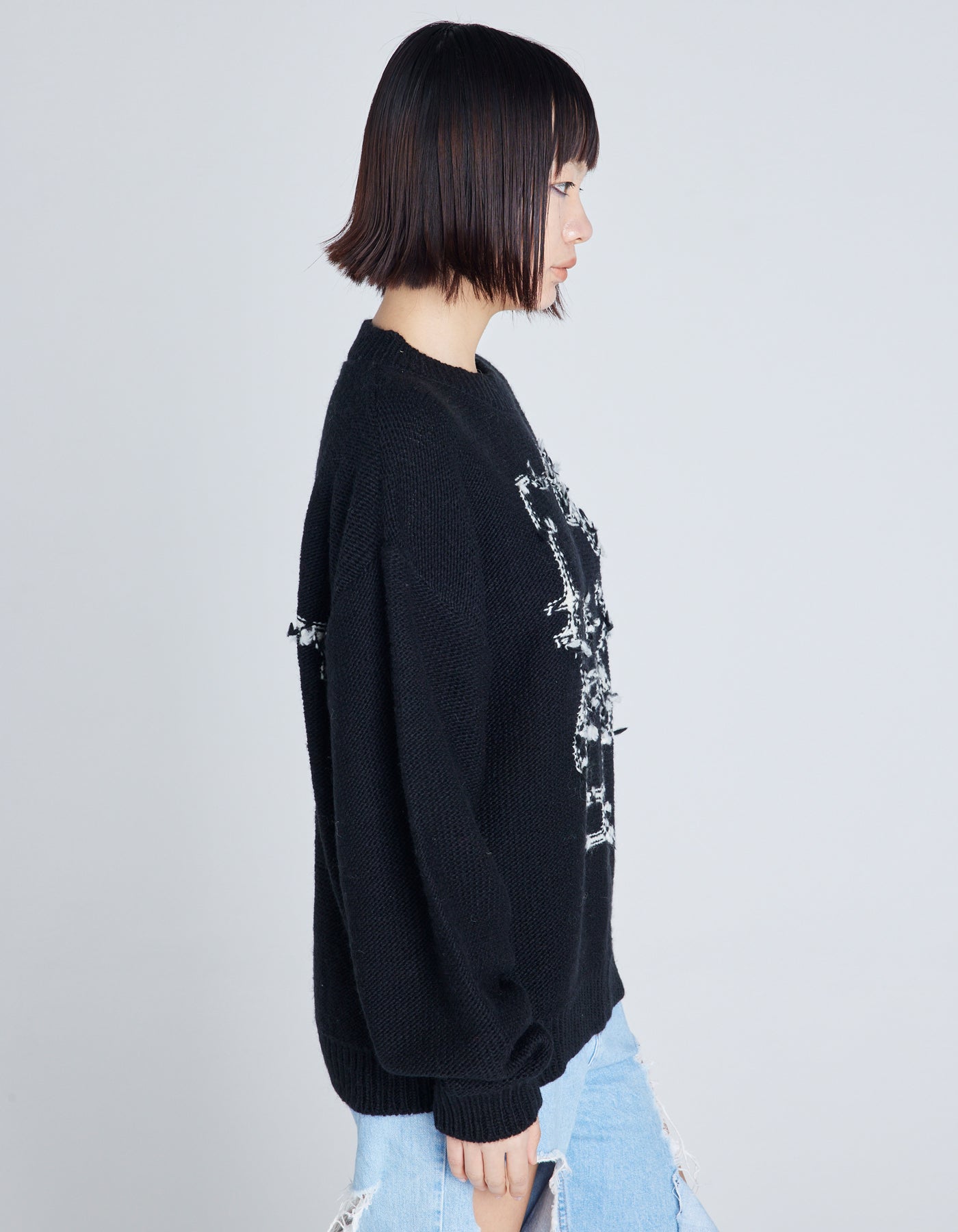 HELLO KITTY x little sunny bite knit top / BLACK