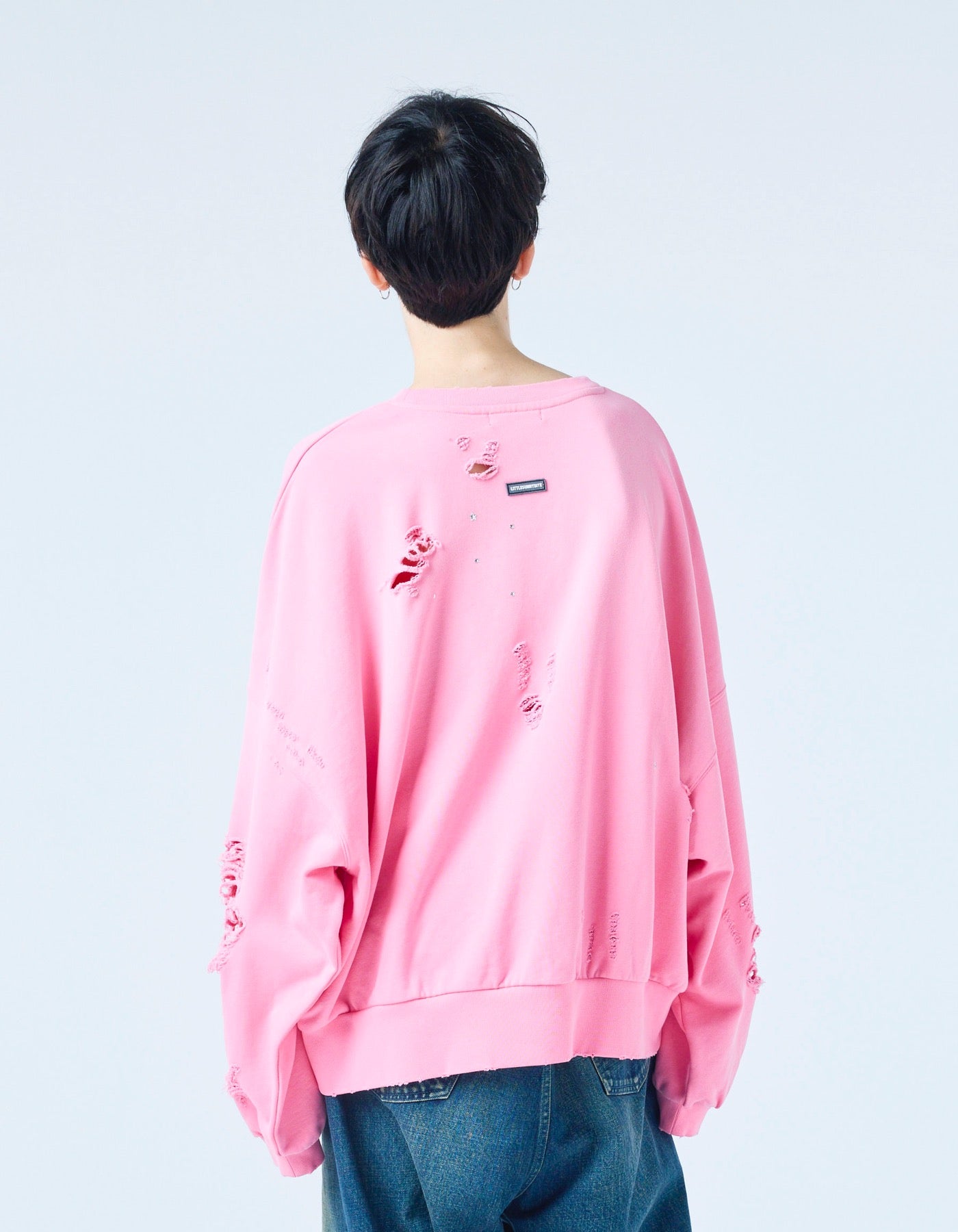 【PRE-ORDER】stranger things x little sunny bite logo sweat top / PINK