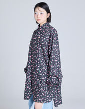 画像をギャラリービューアに読み込む, floral shirts / BLACK