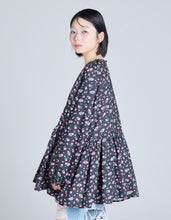 画像をギャラリービューアに読み込む, floral mini dress / BLACK