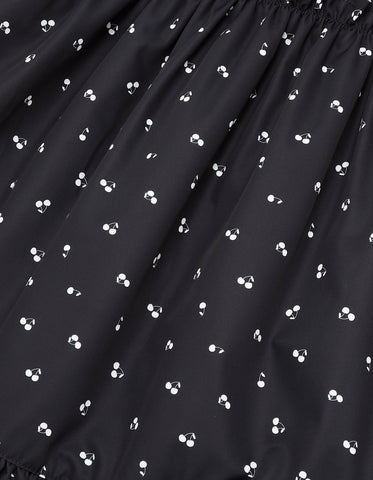cherry long dress / BLACK