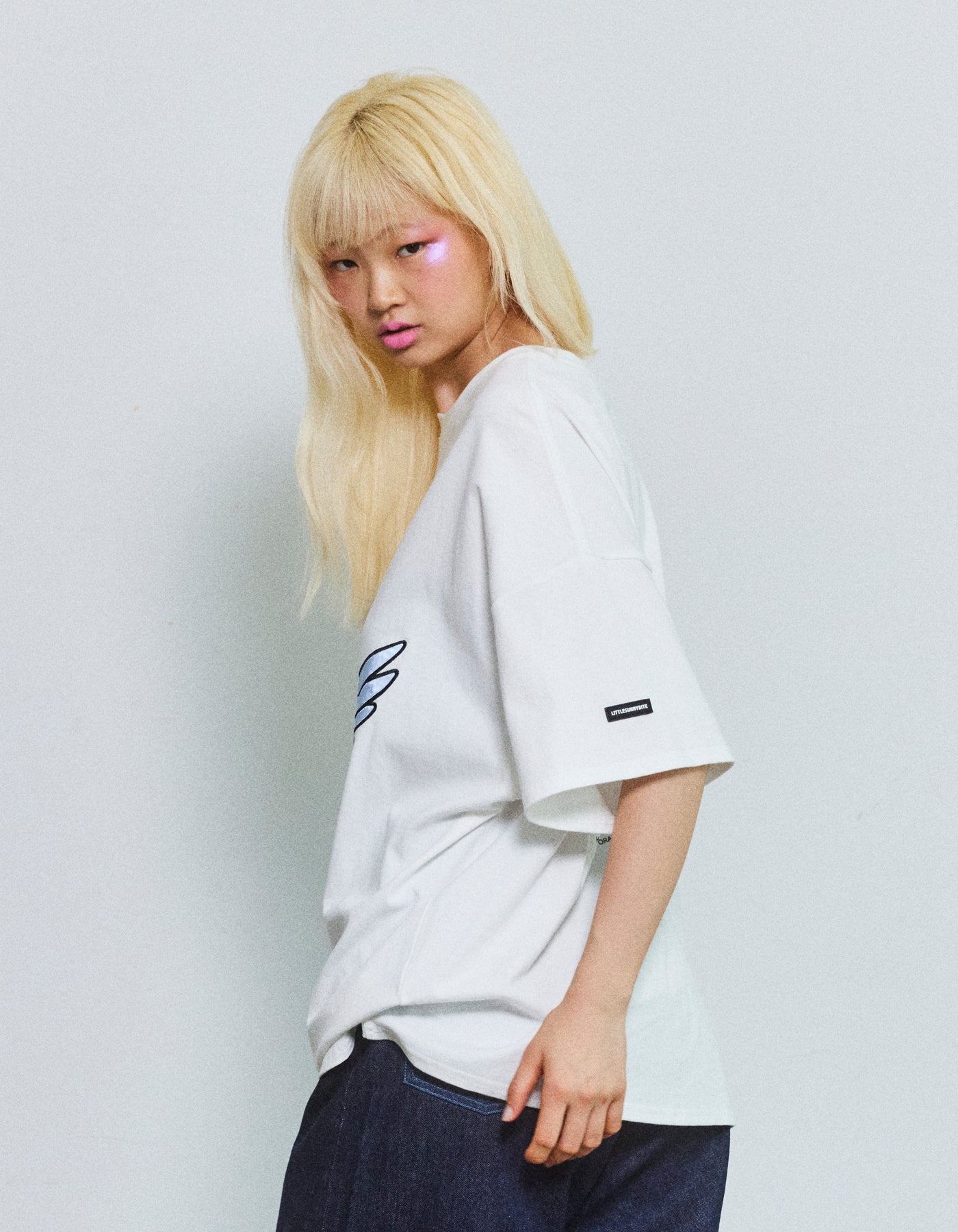 リトルサニーバイト Disney  white big tee LSB little sunny bite (リトルサニーバイト)little sunny bite Disney