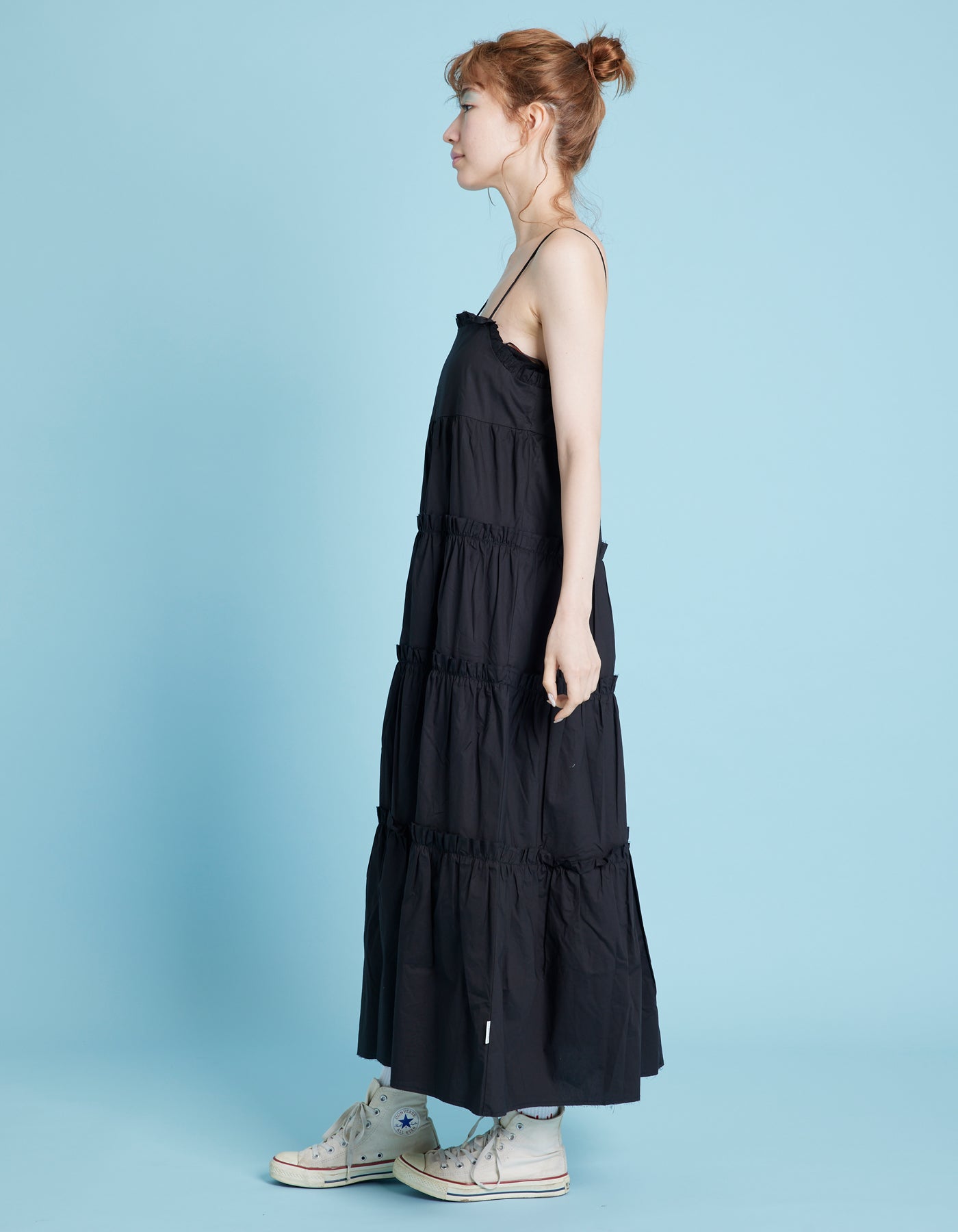 cami long dress / BLACK