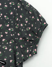 画像をギャラリービューアに読み込む, floral bomber mini dress tee / BLACK