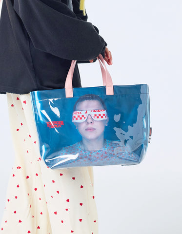 【PRE-ORDER】stranger things x little sunny bite photo tote bag / PINK