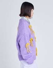 画像をギャラリービューアに読み込む, ribbon knit top / PURPLE