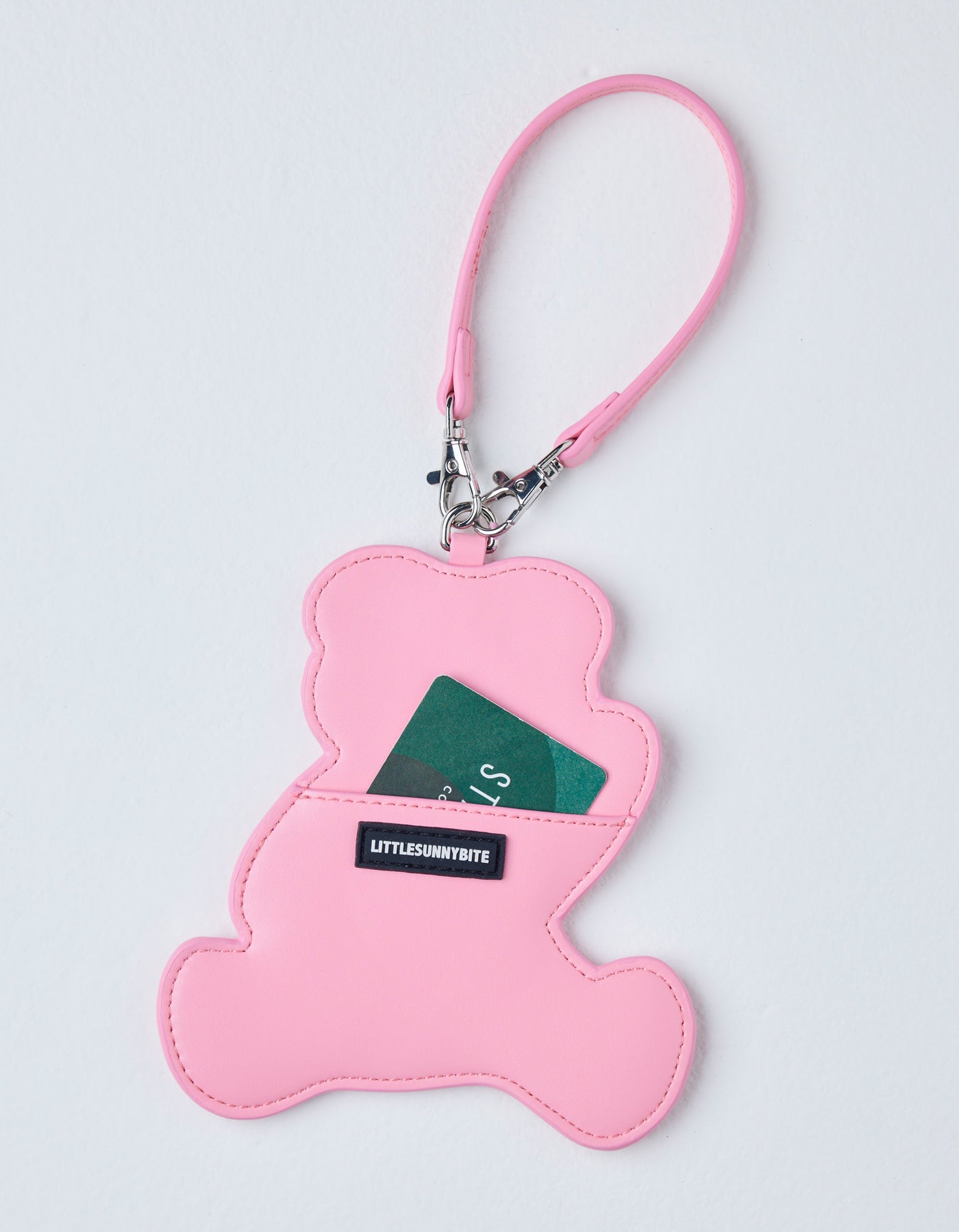 little sunny bite (リトルサニーバイト)bear card charm / PINK