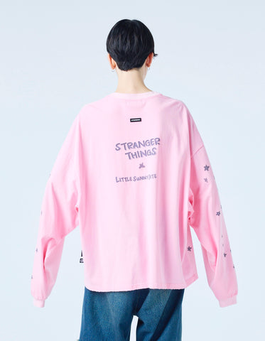 【PRE-ORDER】stranger things x little sunny bite will long tee / PINK