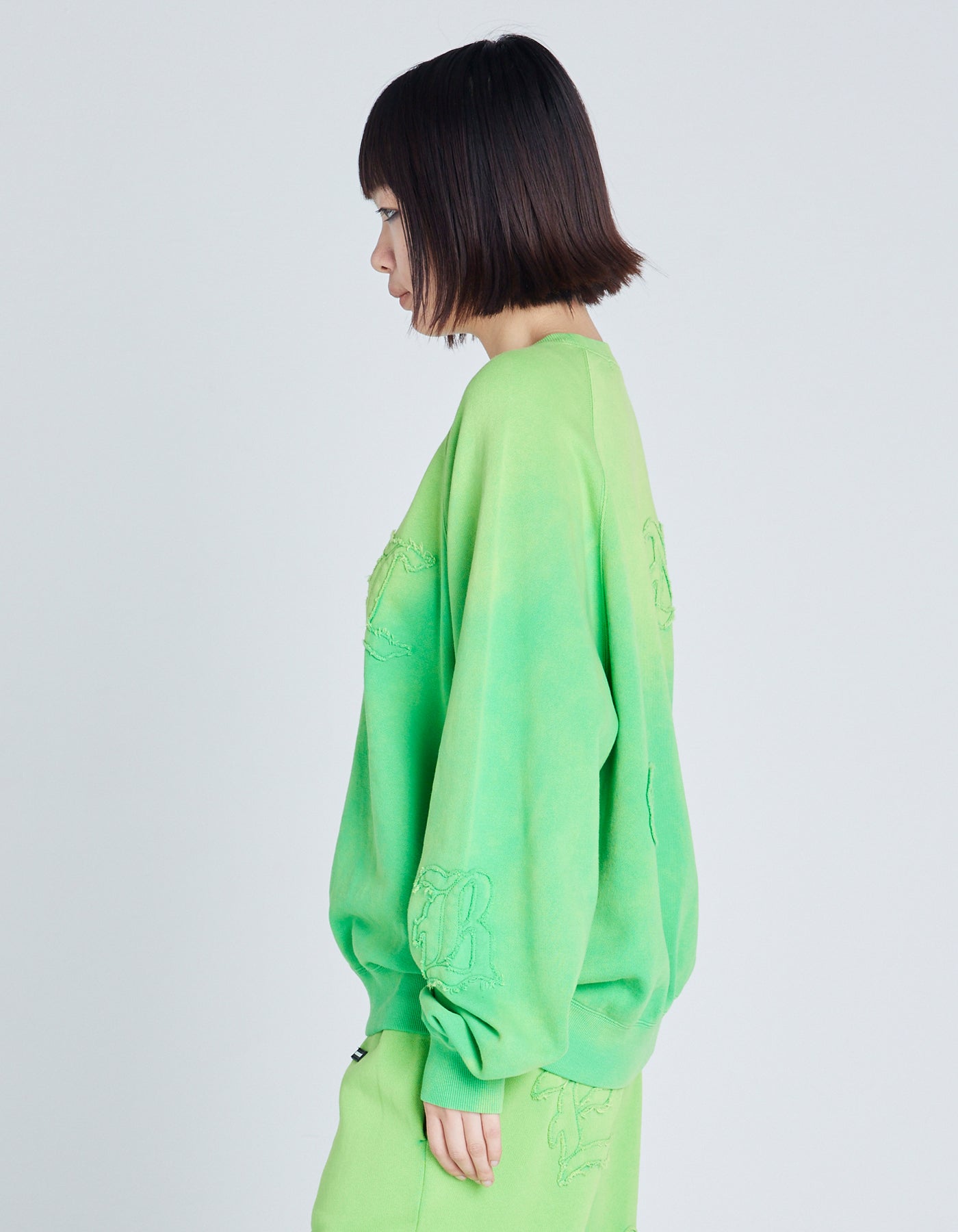 gradation sweat top / GREEN